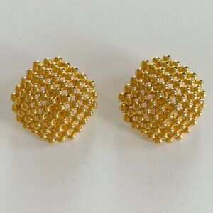 Christian Dior Vintage Gold Plated  Clip Earrings